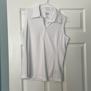 Women’s Adidas CLAMAlite golf shirt, size M, white